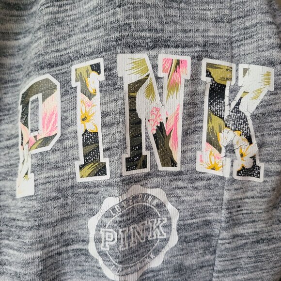 Victoria Secret PINK Oversized Lounge Pants Sweatpants Wide Leg Gray Medium - Picture 4 of 7